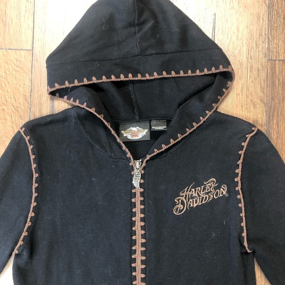 Harley Davidson zip up hooded sweater - Picture 2 of 6